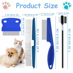 769083416329 CUTEABC Pet Comb Cats Set Double Dog #2