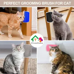 750139782918 CYEELVES Cat Brush Set Groomer Shedding Wall #2