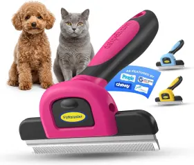 726084747128 DAKPETS Steel Pet Deshedding Tool Brush Cats