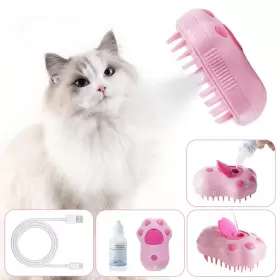 705353811777 DEFVIN Cat Steam Brush Cleaning Steamy Massage