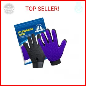 DELOMO007 DELOMO Pet Glove Gentle Deshedding Brush Efficient