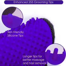 445038429493 DELOMO Pet Gloves Deshedding Brush Mitt Dogs #3