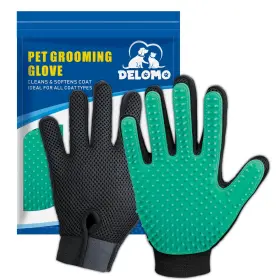 FF3-FR-183 DELOMO Pet Hair Remover Deshedding Glove Dog Cat