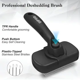 445042369341 DIPOO Cleaning Shedding Brush Skin Cat Dog Groom #2