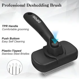 744110787283 DIPOO Cleaning Shedding Brush Skin Tool Dogs #2
