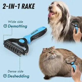 785034357350 DOCROK Pet Brush Comb Cat Dog Shedding #2