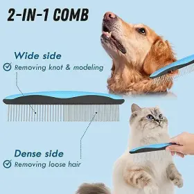 785034357350 DOCROK Pet Brush Comb Cat Dog Shedding #3