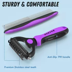 785034357374 DOCROK Pet Brush Comb Cat Dog Shedding #3