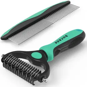 785034357411 DOCROK Pet Brush Comb Cat Dog Shedding Un