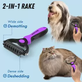CJ-D20 DOCROK Pet Brush Comb Cat Dog Shedding #2