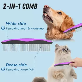 CJ-D20 DOCROK Pet Brush Comb Cat Dog Shedding #3