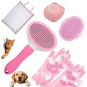 711181572674 DODODREAM Dog Bath Storage Bag Brushes Scrubber