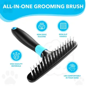 641361329418 DOGI Dog Rake Deshedding Dematting Brush Comb #2