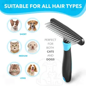 641361329418 DOGI Dog Rake Deshedding Dematting Brush Comb #3