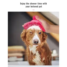 739608335718 DSOE Dog Bath Brush Shmpoo Massage Tapered Head #2