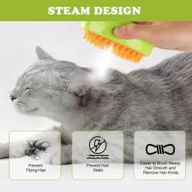 PW-2 DUMPILL Cat Hair Steam Brush Shedding Water Dogs Spa #3