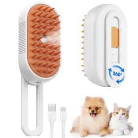 MS-0002 EASTOU Rechargeable Cat Steam Brush Shedding Anti Pet
