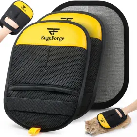 EF-GLOVE-01 EDGEFORGE Pack Pet Hair Removal Glove Dogs Cats