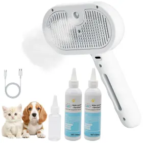 707654199066 ELAPHRENIX Pet Steam Brush Cat Dog Shedding Cle