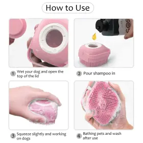 607535888501 ELEGX Pet Bath Massage Brush Soap Shampoo Si #2