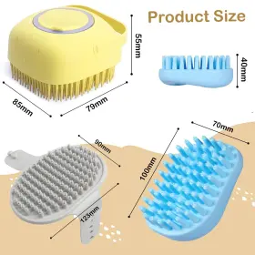 717359312073 ELEGX Pet Bath Massage Brush Soap Shampoo #2