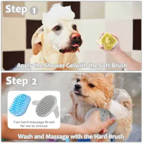 717359312073 ELEGX Pet Bath Massage Brush Soap Shampoo #3