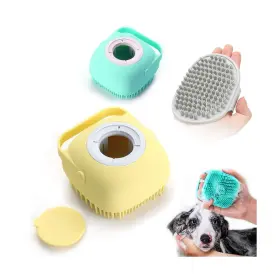 756797615742 ELEGX Pet Bath Massage Brush Soap Shampoo Si