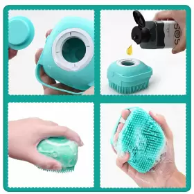 760182812395 ELEGX Pet Bath Massage Brush Soap Shampoo Si #3