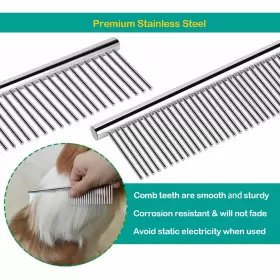 751450305411 ELFIRLY Dog Removing Knots Cat Comb Steel Teet #3