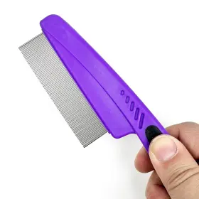 661918860492 ELFOSKIK Flea Comb Rubber Handle Lice Com #3