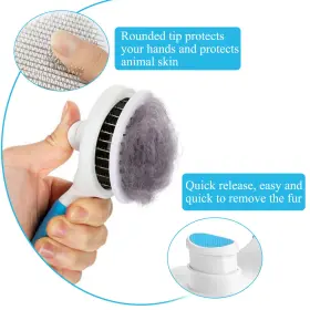 Eesa-a EMMIUSS Cat Brush Cleaning Slicker Brushes Shedding #3