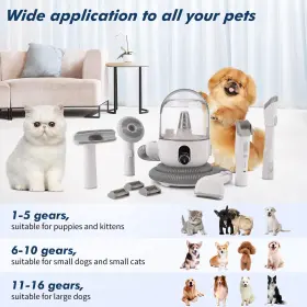 955596417623 EMOREFUN Dog Vacuum Suction Power Pet Hair Kit #3