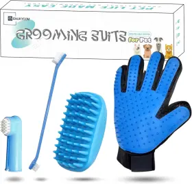 313091513596 ENUKYCOM Pet Toothbrushes Rubber Dog Bath Brush