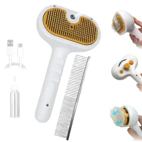 744759182579 ENUKYCOM Cleaning Pet Steam Brush Detangling