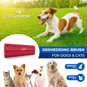 EG-10002RED EQUIGROOMER Deshedding Brush Dogs Cats #3