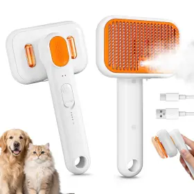 744759459169 ERUULE Pet Steam Brush Rechargeable Tool Gentle