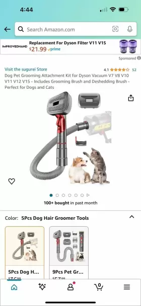 362778306588 ERWAAD Pet Dog Hair Brush Vacuum Dyson Kit