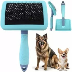 AKC11 AKC Firm Deshedding Slicker Dog Brush Coated Curved #2