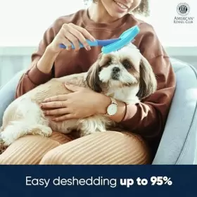 AKC11 AKC Firm Deshedding Slicker Dog Brush Coated Curved #3