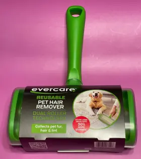 070982173146 EVERCARE Pet Hair Lint Removal Tool Dual Wheels