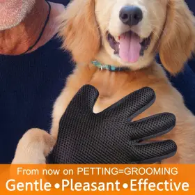 744110122145 FAONIE Pet Glove Gentle Deshedding Brush Hair #2