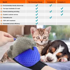 744110122145 FAONIE Pet Glove Gentle Deshedding Brush Hair #3