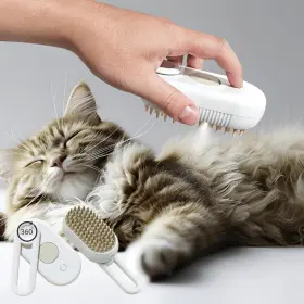 790864499262 FAROCUP Steam Brush Dogs Cats Pet Deshedd