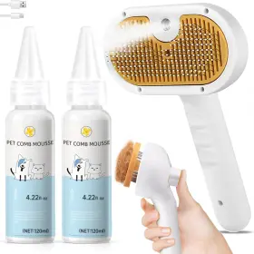 726084605206 FASHIONAR Pet Steam Brush Dog Cat Spray Hair
