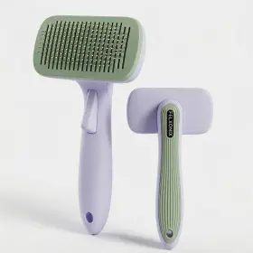 Felxonix 199874119168 Self Cleaning Slicker Brush For Dogs And Cats Deshedding Dog White
