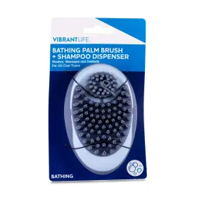 FFP20001 FETCH FOR PETS Vibrant Bathing Palm Dog Brush Tool