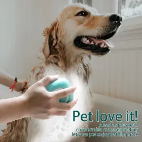786292751560 DOG Bath Brush Pet Massage Shampoo Dispenser #2