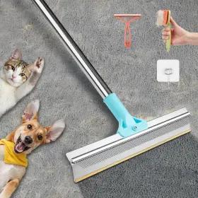 Ag-ccr-blue FITROBUST Carpet Rake Pet Hair Removal Remover