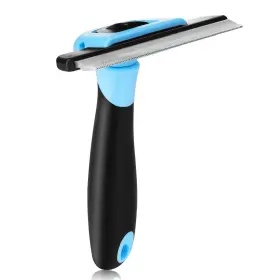 Pet-comb-blu FLEXZION Deshedding Dog Brush Haired Cats