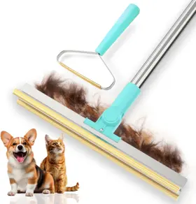 N011 FLORAL PETS Carpet Rake Pet Hair Removal Handle Dog